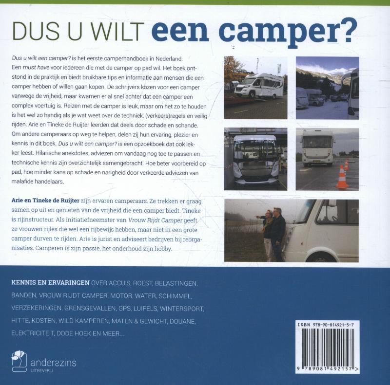 Achterkant van Dus u wilt een camper?