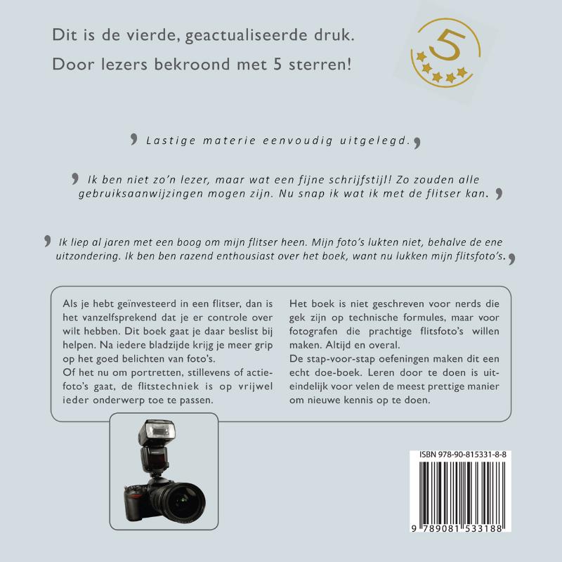 Achterkant van Flitsen met een reportageflitser