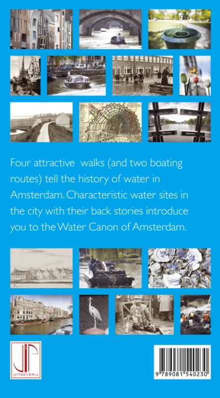 Achterkant van Watercanon of Amsterdam Walking and Boating Guide