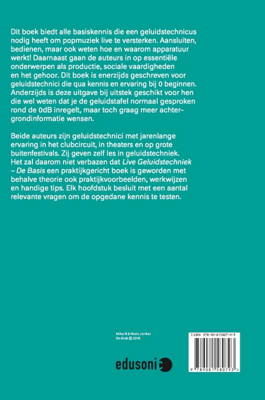 Achterkant van Live geluidstechniek