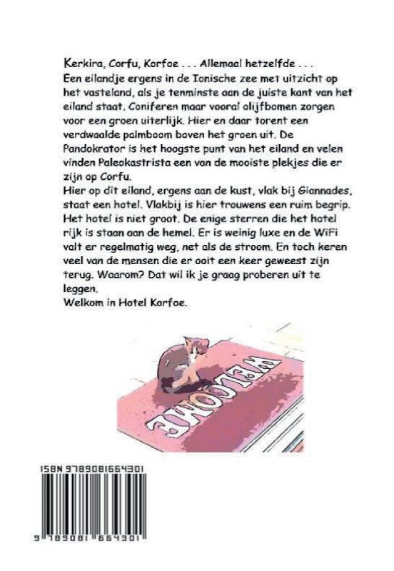 Achterkant van Hotel Korfoe