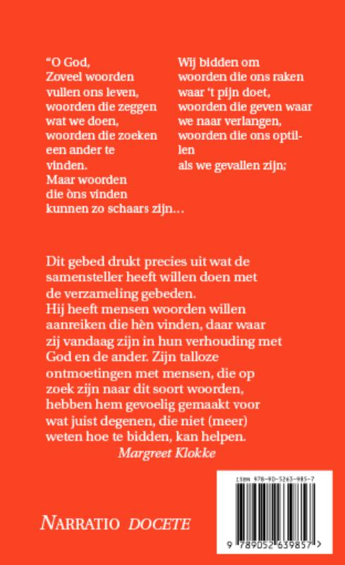 Achterkant van Gebed en overgave