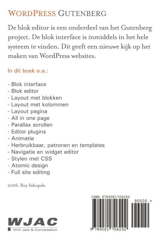 Achterkant van WordPress Gutenberg