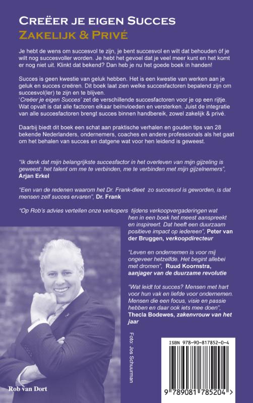 Achterkant van Creëer je eigen Succes