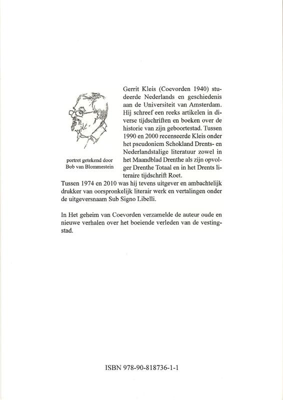 Achterkant van Het geheim van Coevorden