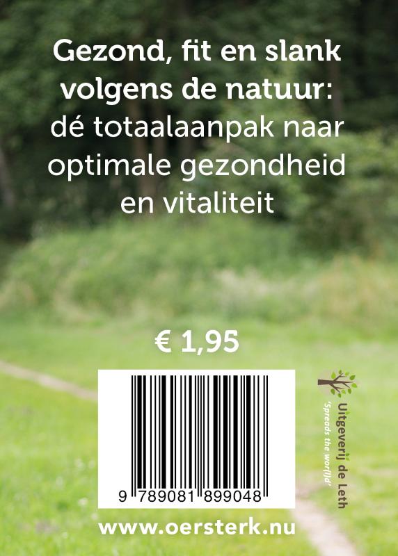 Achterkant van OERsterk in een notendop