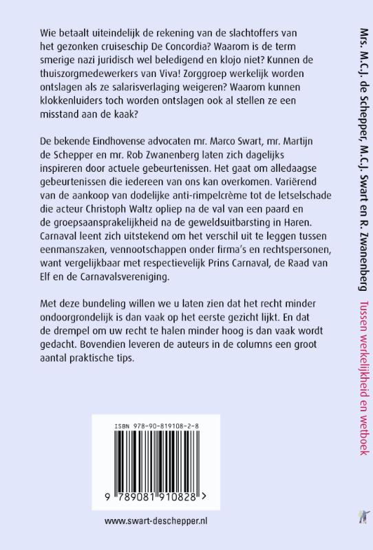 Achterkant van Tussen werkelijkheid en wetboek