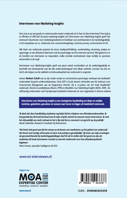 Achterkant van Interviewen voor Marketing-Insights