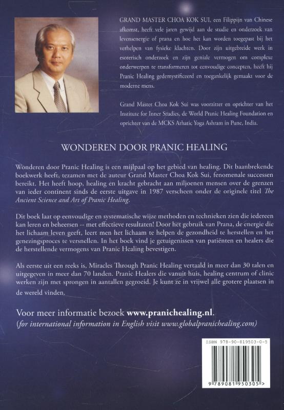 Achterkant van Wonderen door Pranic healing