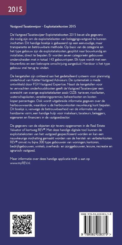 Achterkant van 2015 Exploitatiekosten