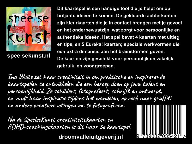 Achterkant van Speelsekunst brainstormkaarten