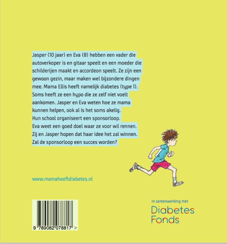 Achterkant van Mama heeft diabetes