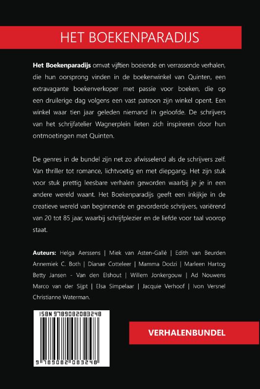 Achterkant van Het Boekenparadijs