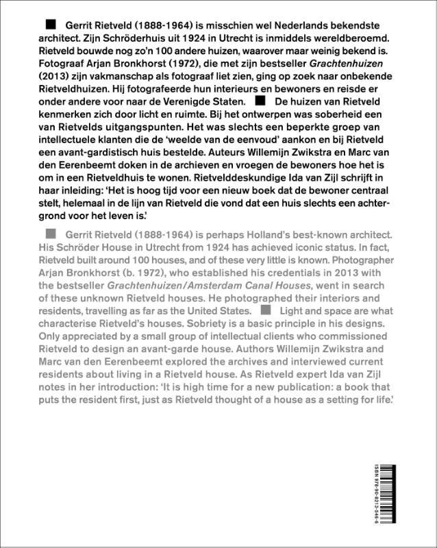 Achterkant van Gerrit Rietveld - Weelde van de Eenvoud / Wealth of Sobriety