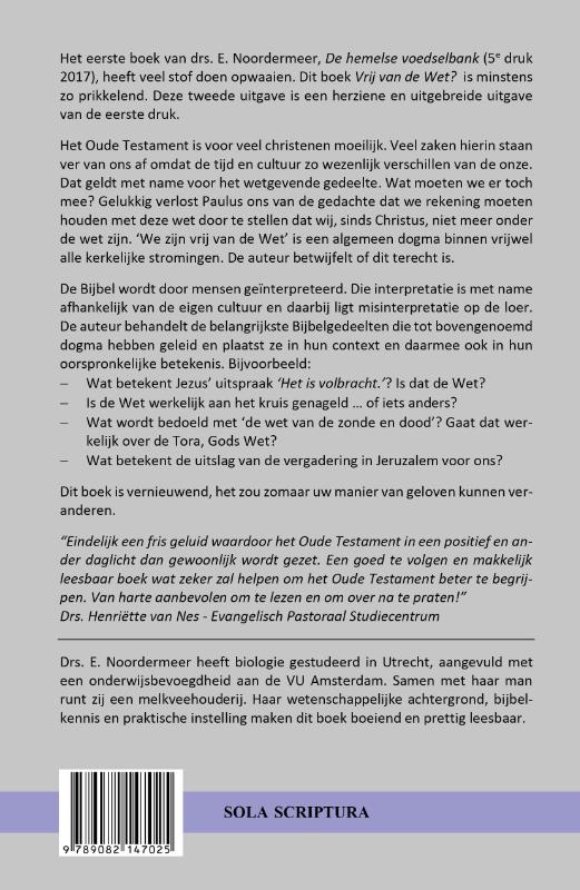 Achterkant van Vrij van de Wet?
