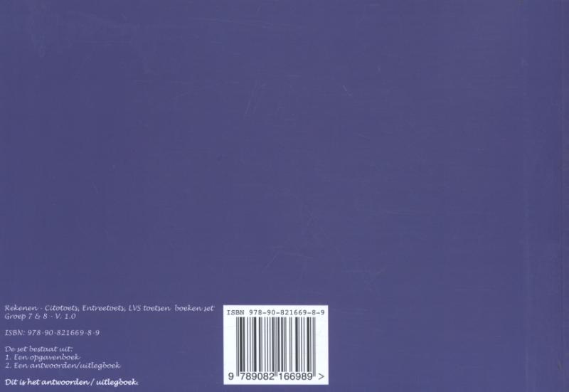 Achterkant van Opgaven en antwoorden/uitlegboek