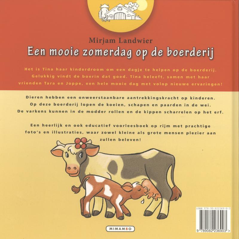 Achterkant van Een mooie zomerdag op de boerderij
