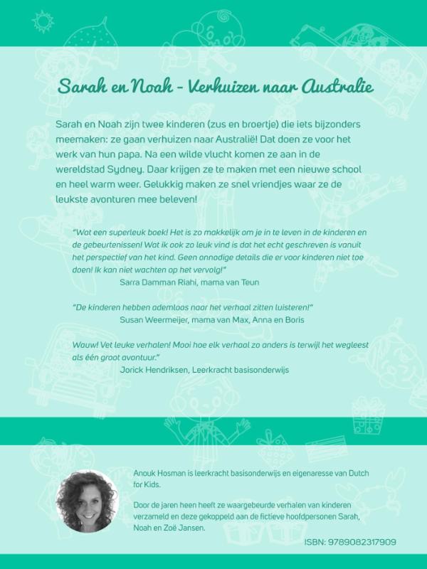 Achterkant van Sarah en Noah verhuizen naar Australië
