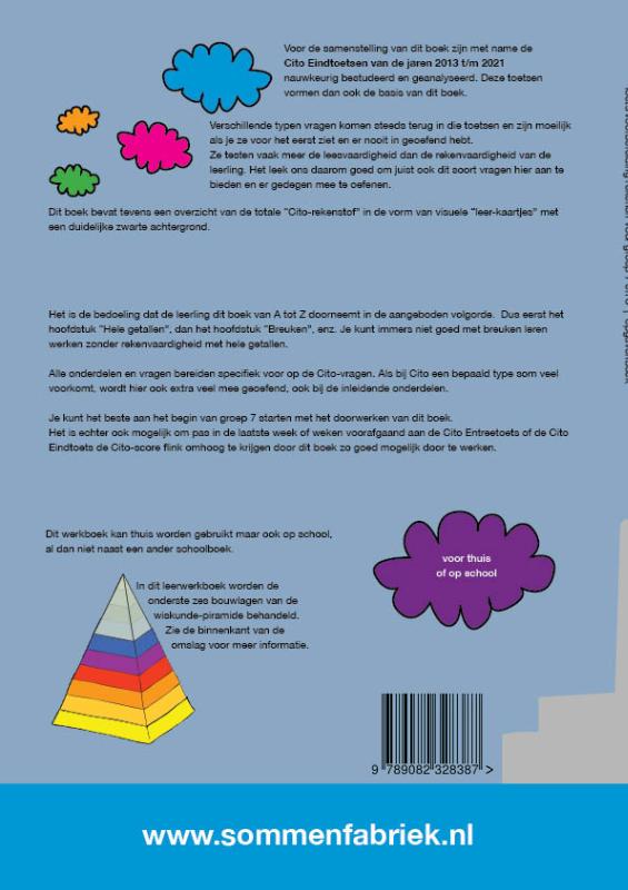 Achterkant van Opgavenboek