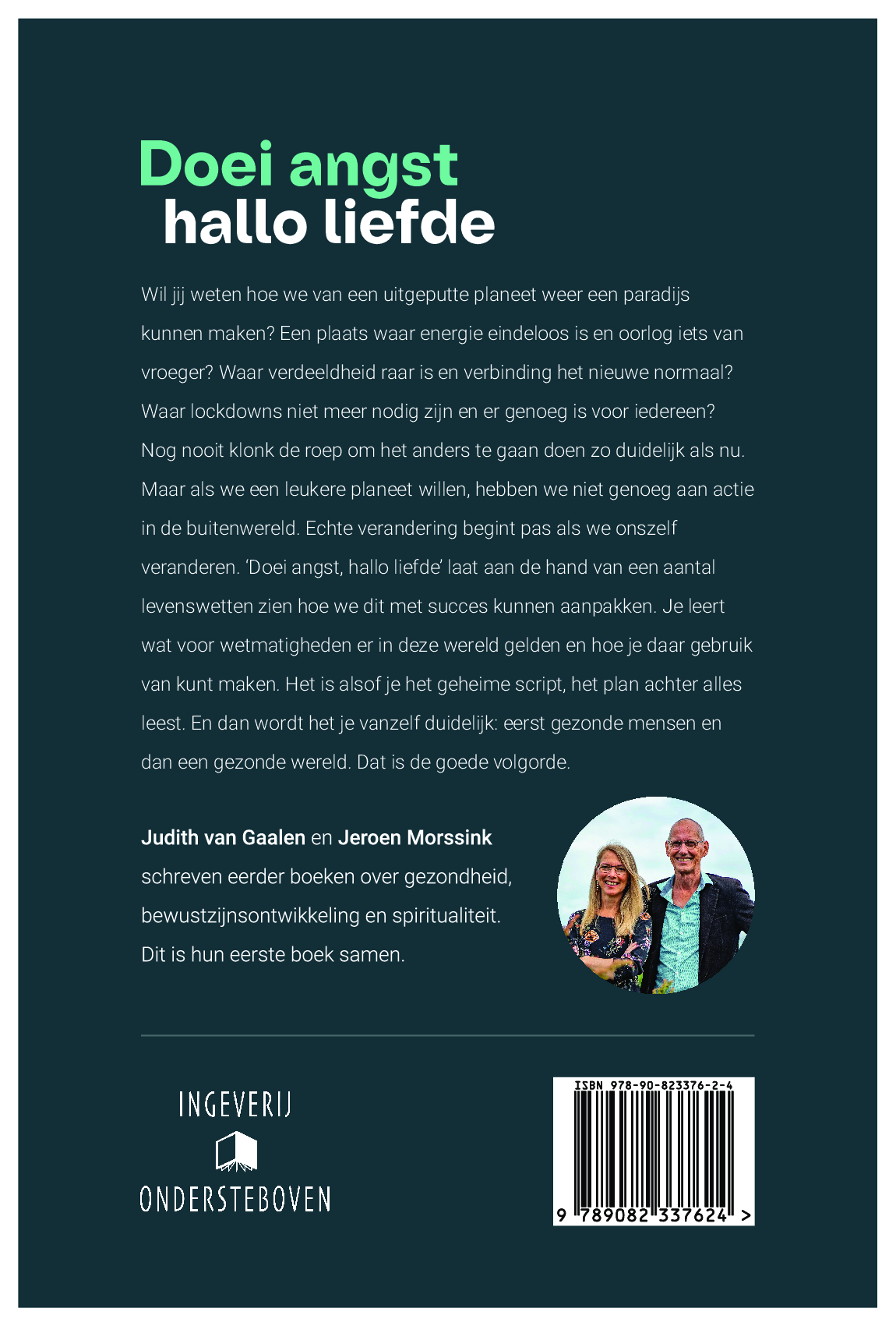 Achterkant van Doei angst, hallo liefde