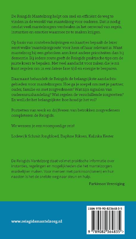 Achterkant van Reisgids Mantelzorg