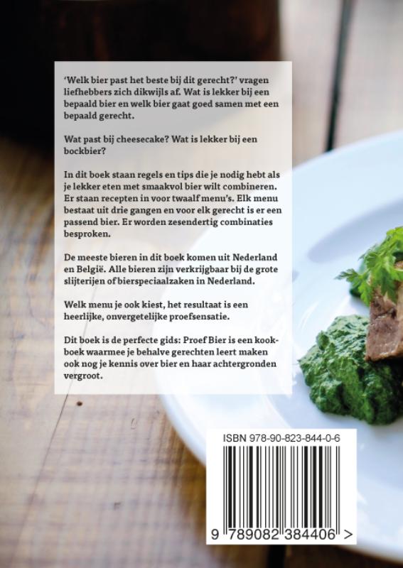 Achterkant van Proef bier