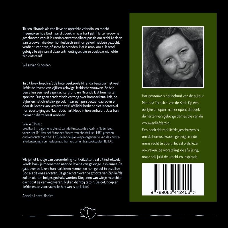 Achterkant van Hartenvrouw