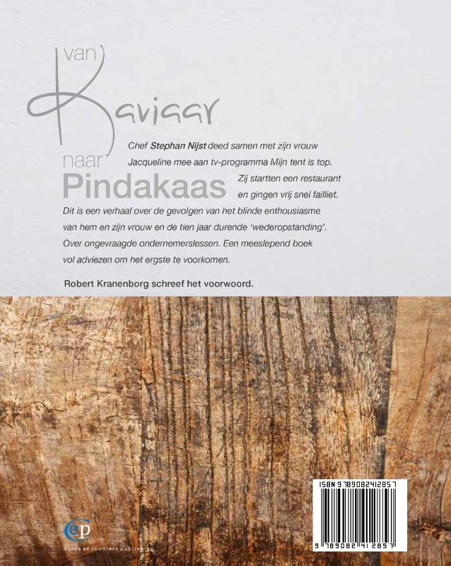 Achterkant van Van kaviaar naar pindakaas