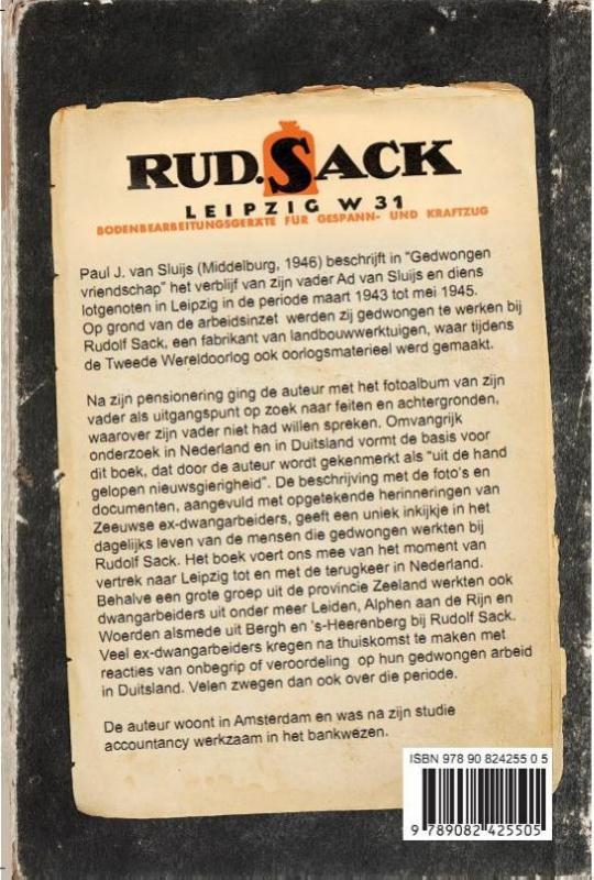 Achterkant van Gedwongen vriendschap