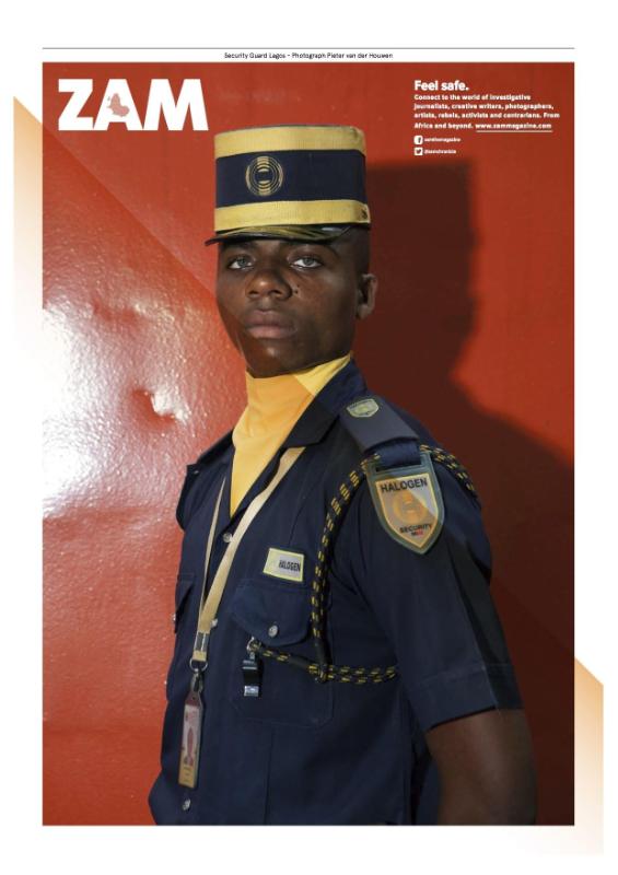 Achterkant van African tabloid