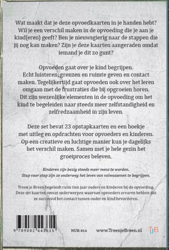 Achterkant van Opstapkaarten