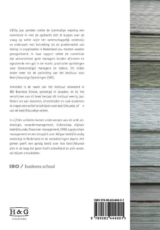 Achterkant van Bedrijfskunde door de jaren heen