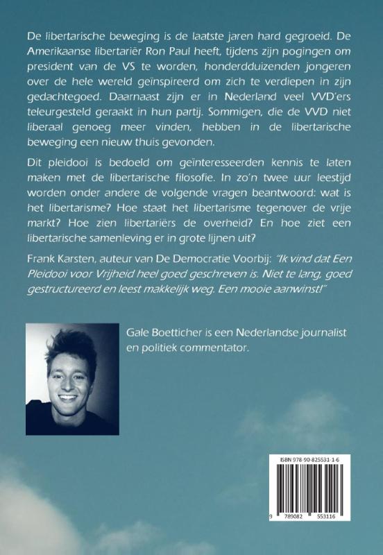 Achterkant van Een pleidooi voor vrijheid