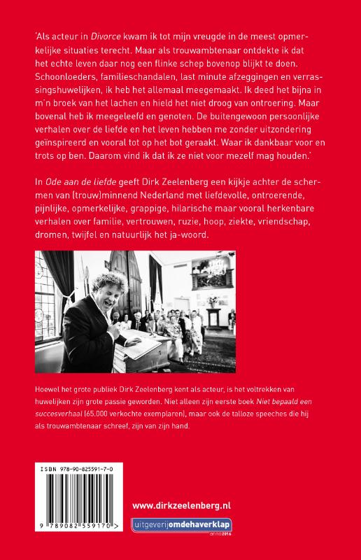Achterkant van Ode aan de liefde