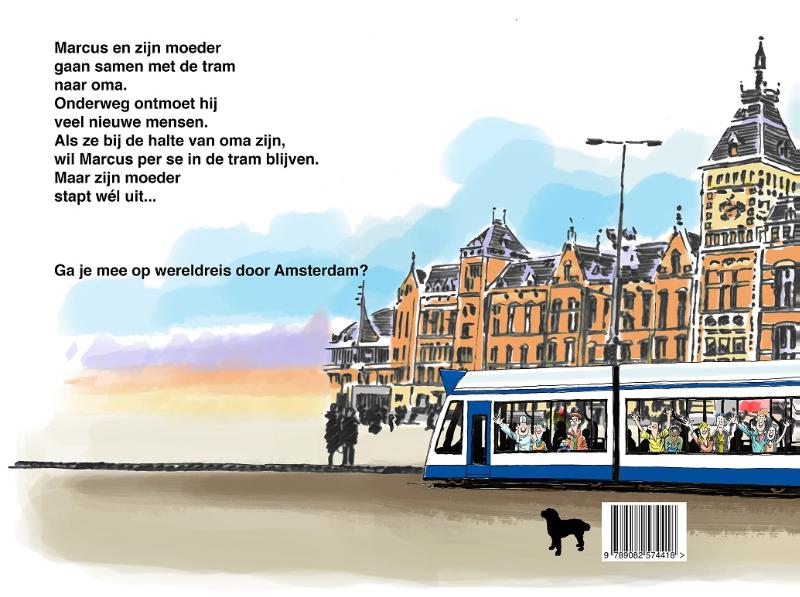 Achterkant van Met de tram!
