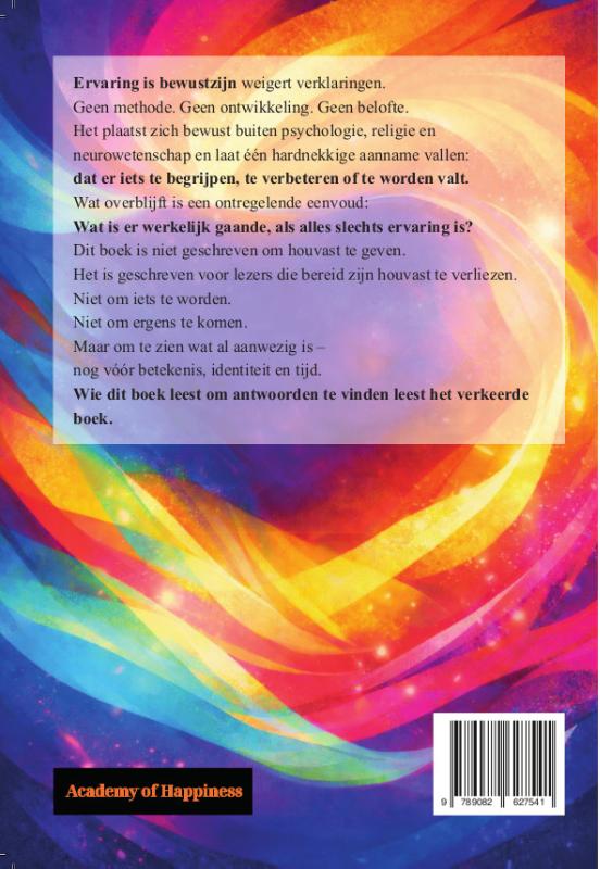 Achterkant van Ervaring is bewustzijn