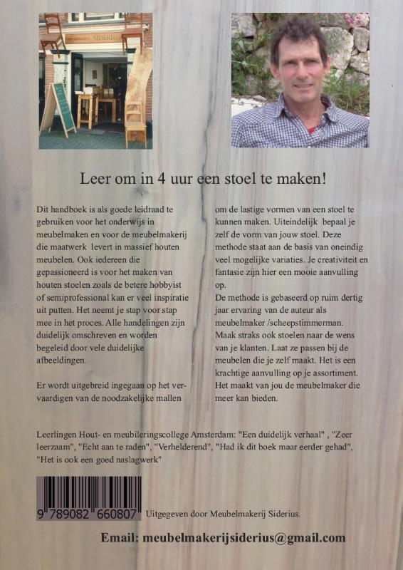 Achterkant van Handboek voor de meubelmaker