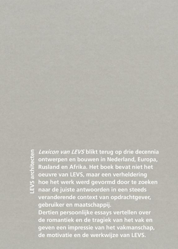 Achterkant van Lexicon van LEVS