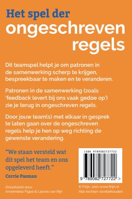 Achterkant van Het spel der ongeschreven regels