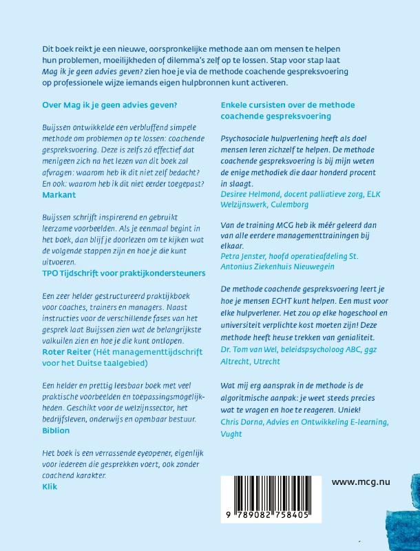 Achterkant van Mag ik je geen advies geven?