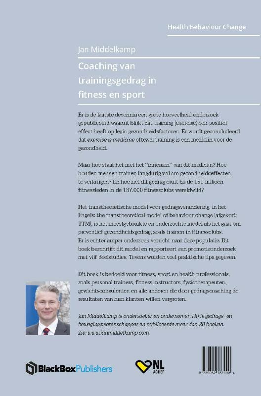 Achterkant van Coaching van trainingsgedrag in fitness en sport