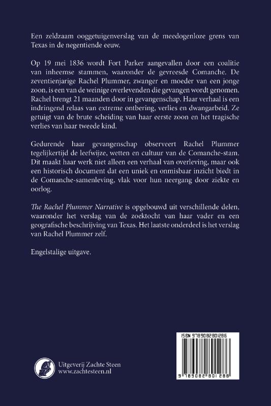 Achterkant van The Rachel Plummer Narrative