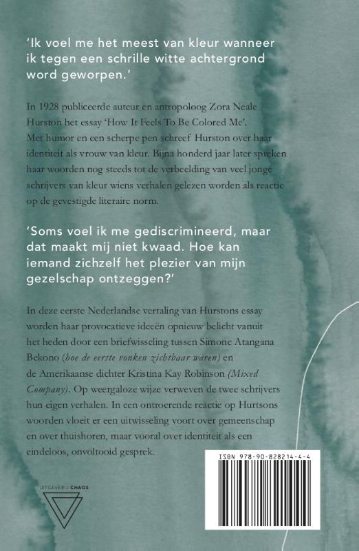 Achterkant van Hoe het voelt om van kleur te zijn