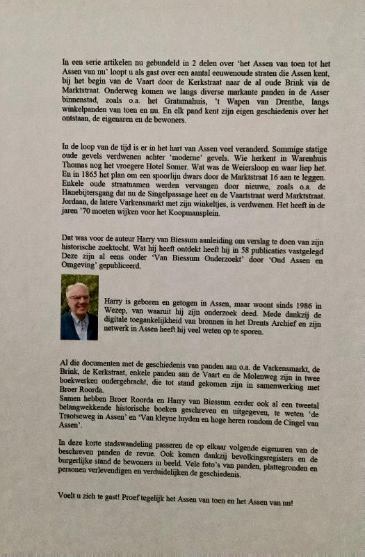 Achterkant van Te gast in het Assen van toen tot het Assen van nu (deel 2)