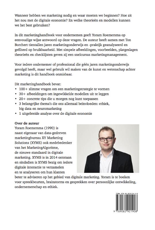 Achterkant van Marketing: beginnen, begrijpen, bedrijven