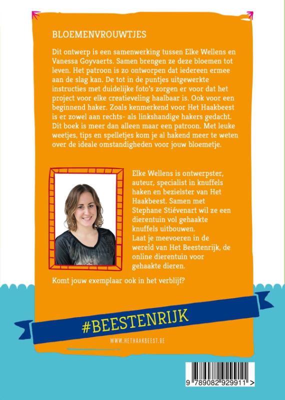 Achterkant van Bloemenvrouwtje: Lelietje - Narcis - Gerbera