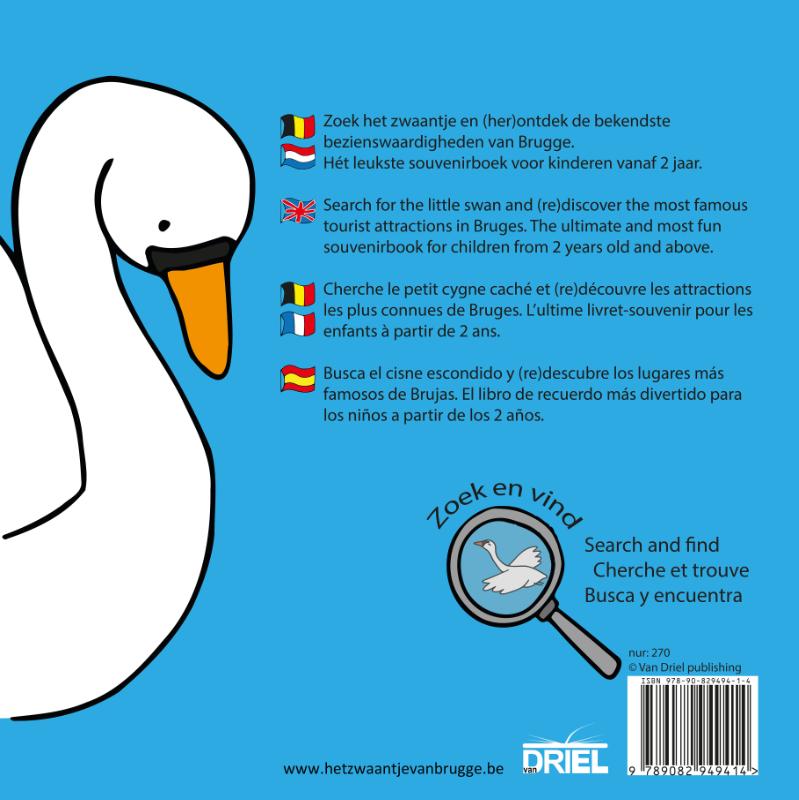 Achterkant van Het zwaantje van Brugge