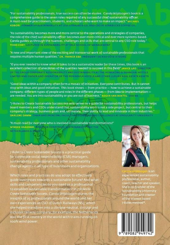 Achterkant van 7 Roles to Create Sustainable Success