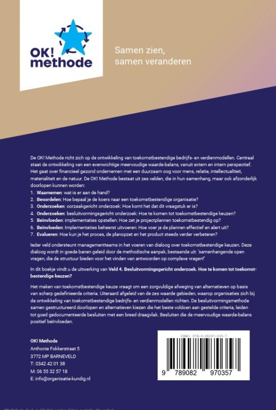 Achterkant van Toekomstbestendig ondernemen. De OK! Methode als basis.