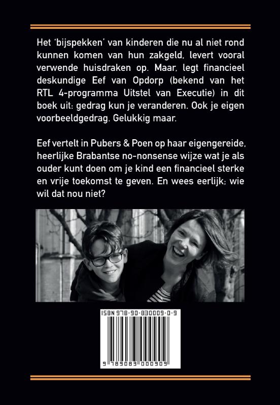 Achterkant van Pubers & Poen